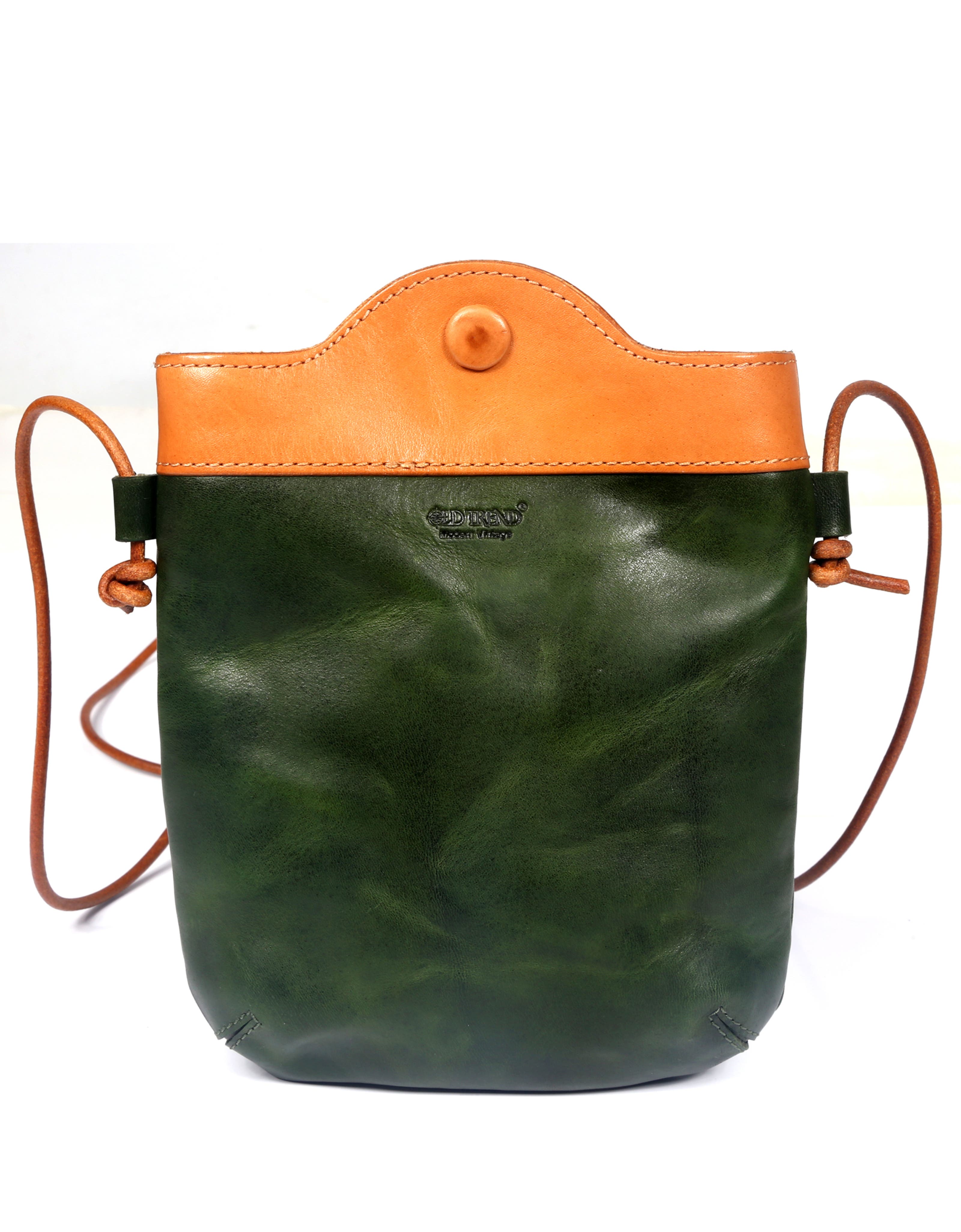 Out West Genuine Leather Compact Crossbody, Main, color, Green