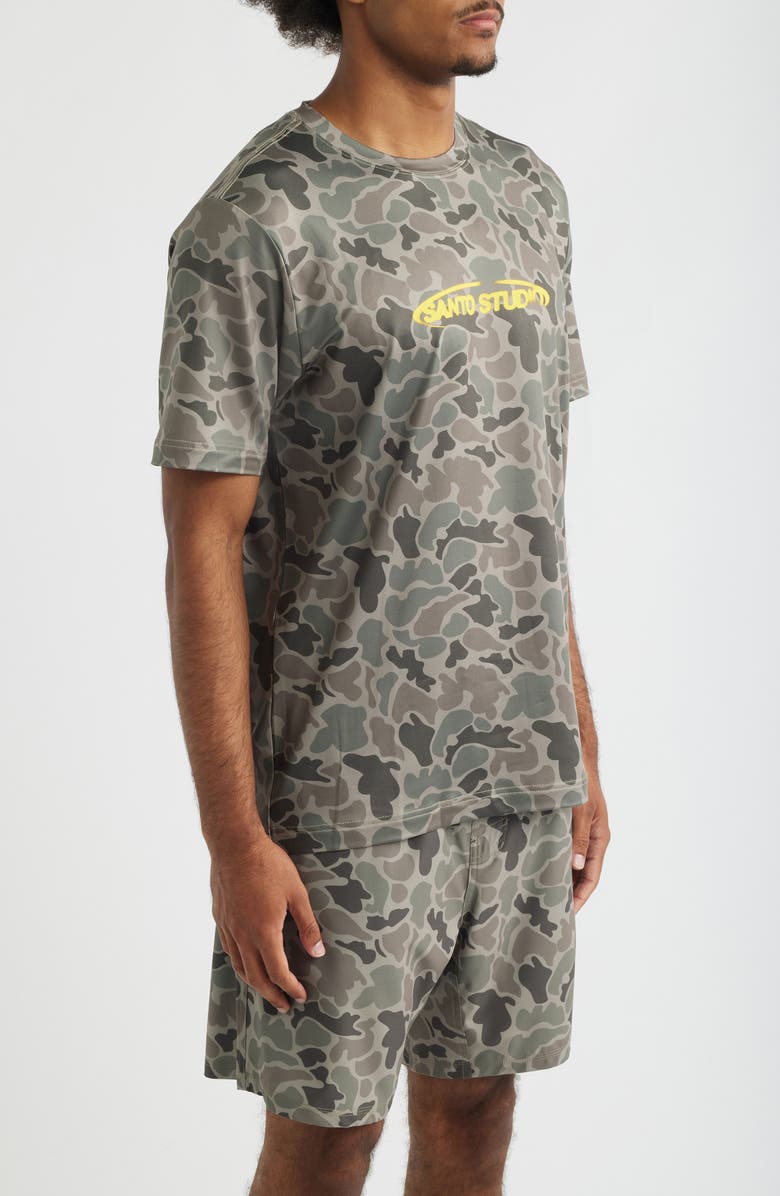 SANTO STUDIO Racer Tech Camo T-Shirt, Alternate, color, Army