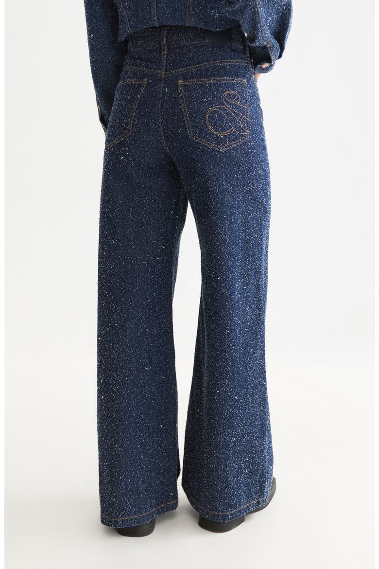 Wave High Waist Wide Leg Jeans, Alternate, color, DEEP WEAVE