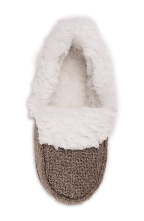 Muk Luks Anais Faux Fur Moccasin Slipper In Brown