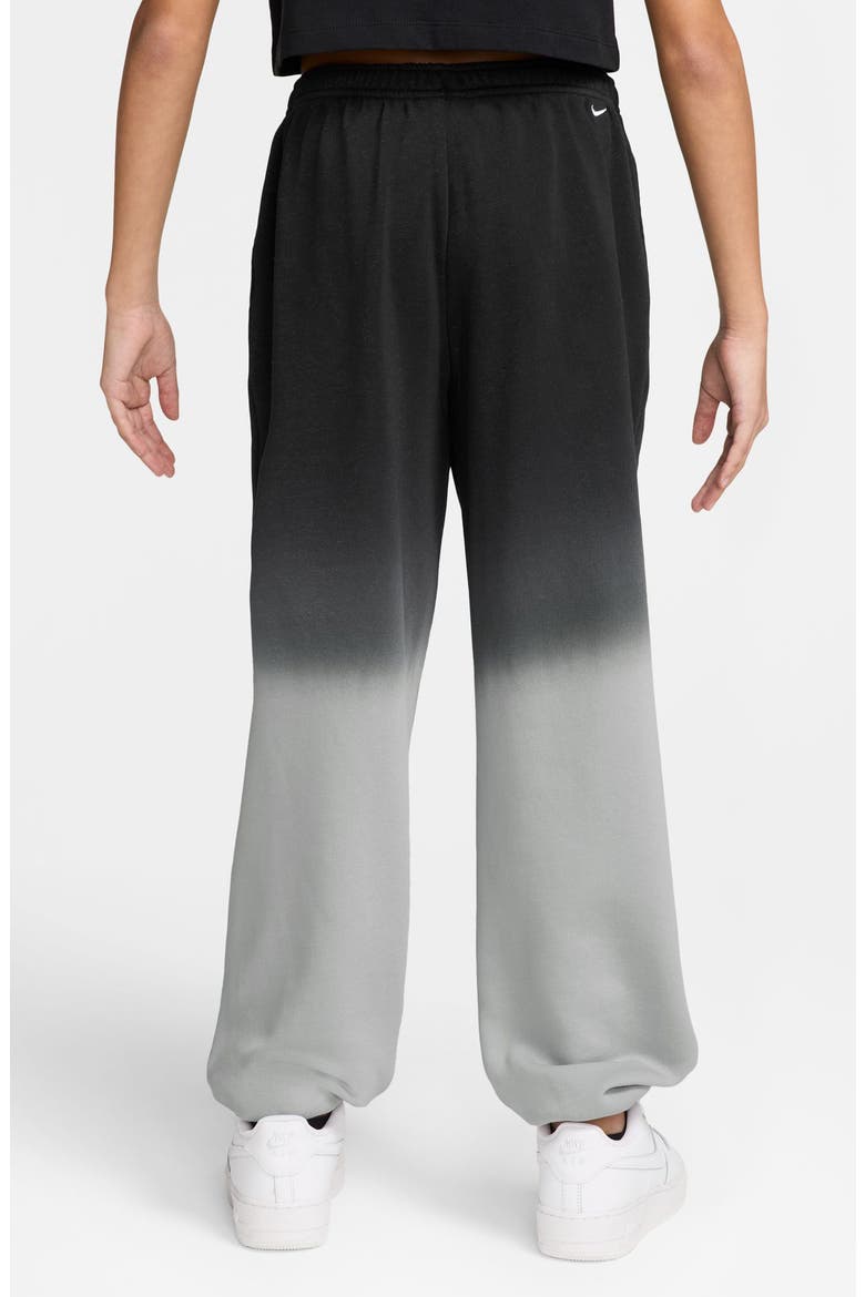 Kids' Sportswear Studio BK Ombré Fleece Pants, Alternate, color, 077 LT SMOKE GREY/BLACK