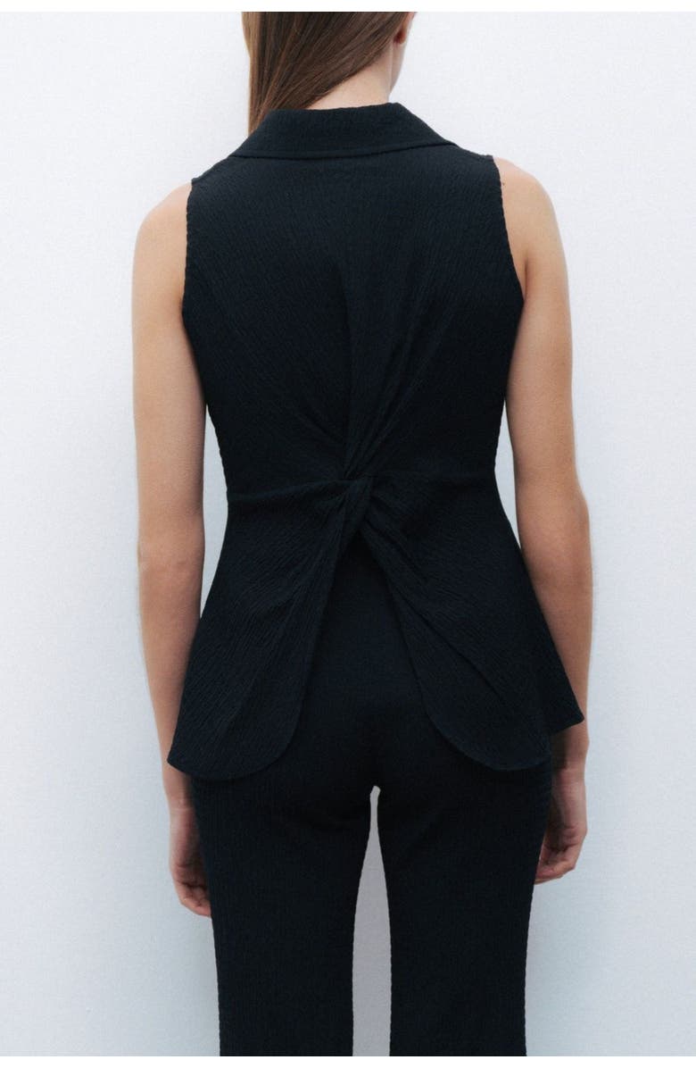 Nocturne Twist-Back Blouse with Accessory Detail, Alternate, color,