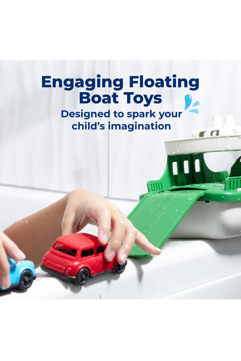 Carry Ship Bath Toy Set with Mini Cars, Alternate, color, Multicolor