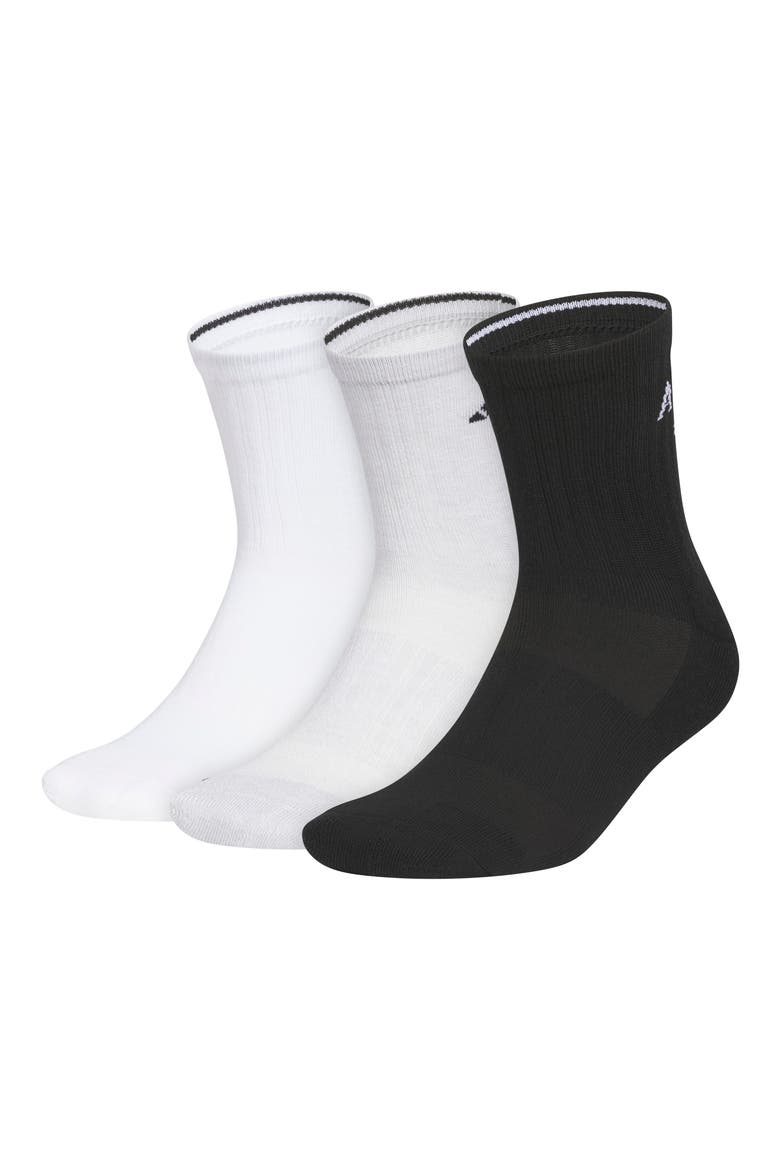 Cushioned Sport 5.0 3-Pack Quarter Socks, Main, color, WHITE/ ONIX GREY/ BLACK