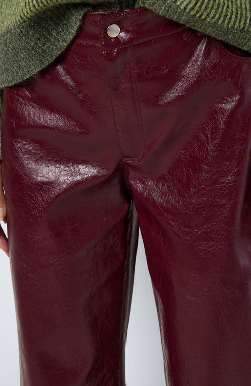 Noisy May Kane Faux Leather Flare Pants