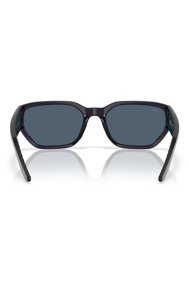 Clemente 58mm Polarized Rectangular Sunglasses, Alternate, color, DEEP PURPLE/ GRAY 580P