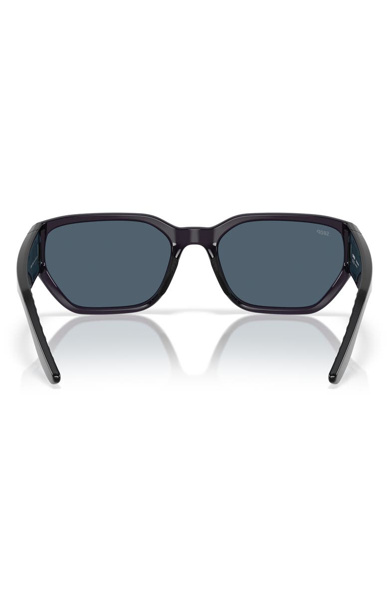 Costa Del Mar Clemente 58mm Polarized Rectangular Sunglasses, Alternate, color, Deep Purple/ Gray 580P