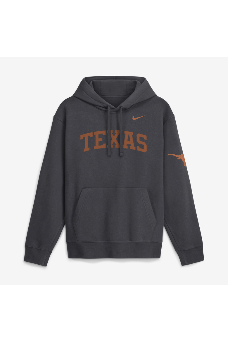 Men's Nike  Anthracite Texas Longhorns 2026 Sideline Club Fleece Hoodie, Main, color, Anthracite