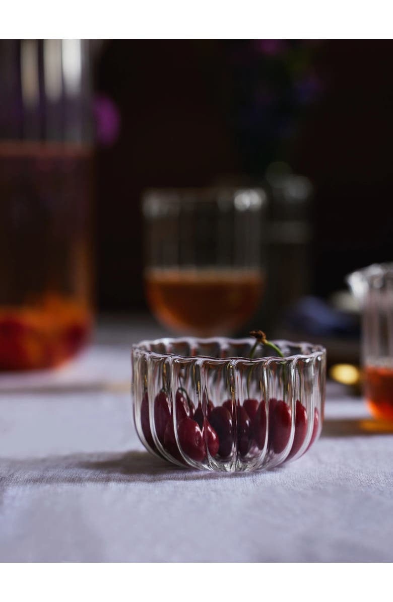 Fleck Kira Borosilicate Glass Bowl - Set of 2, Alternate, color, Brass