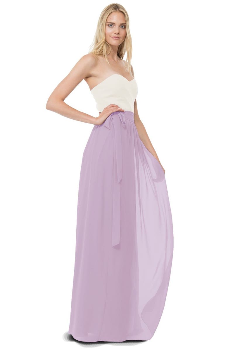Joanna August Whitney Chiffon Wrap Maxi Skirt, Alternate, color, Moondance