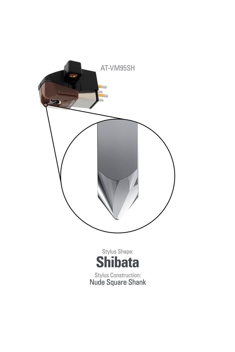 AT-VM95SH Dual Moving Magnet Turntable Cartridge, Alternate, color, Black/Brown