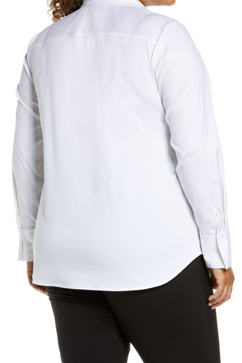 Paget Stretch Cotton Blouse, Alternate, color, WHITE