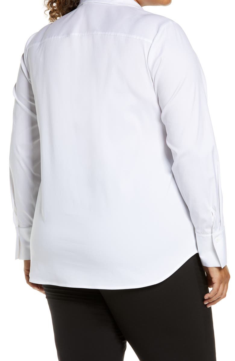 Lafayette 148 New York Paget Stretch Cotton Blouse, Alternate, color, 