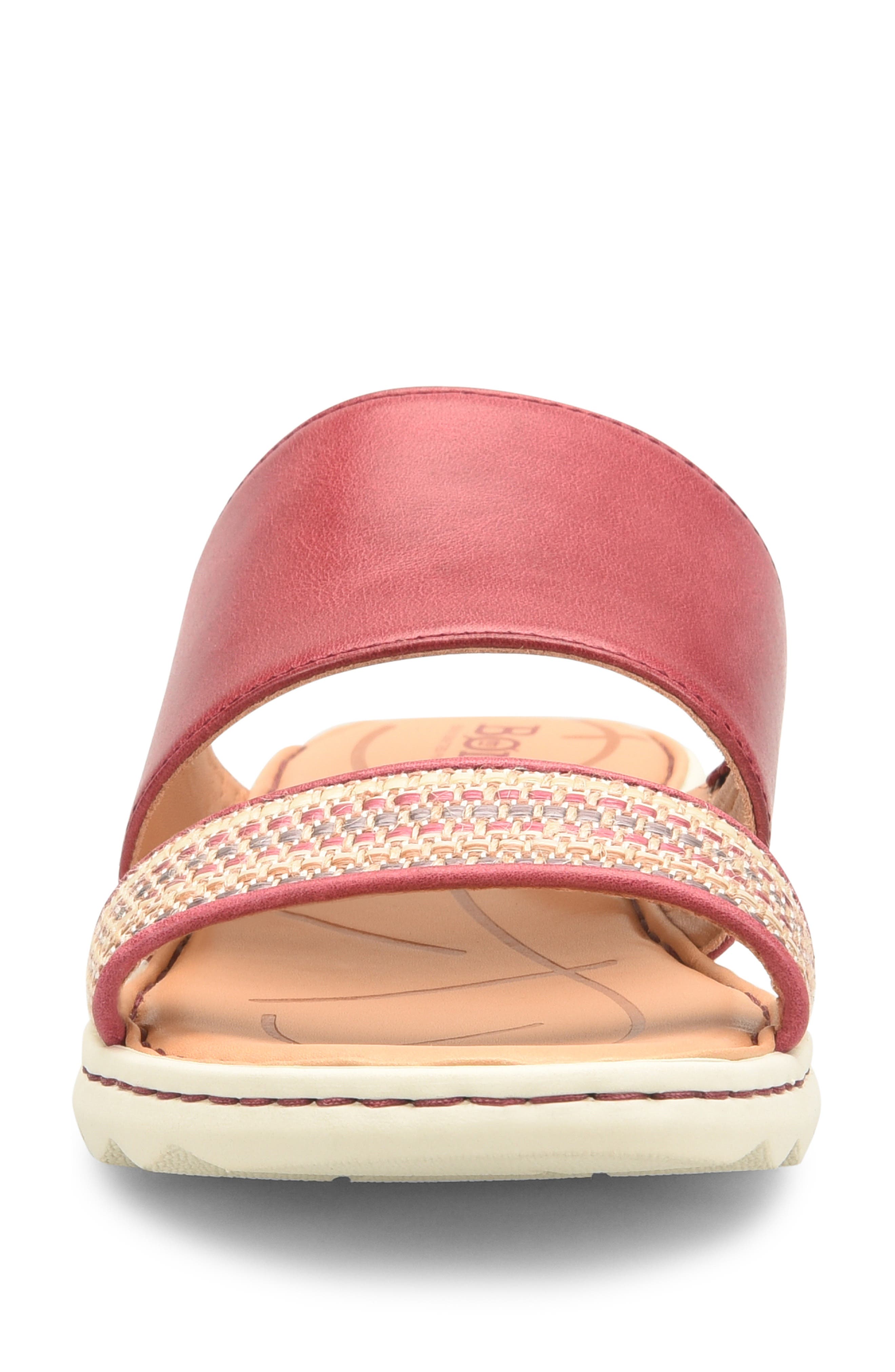 Shore Slide Sandal, Alternate, color, RED FABRIC COMBO