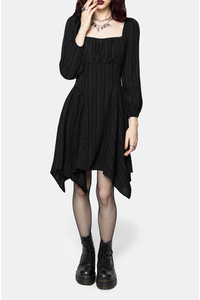 Fenella Ruched Mini Dress, Main, color, Black