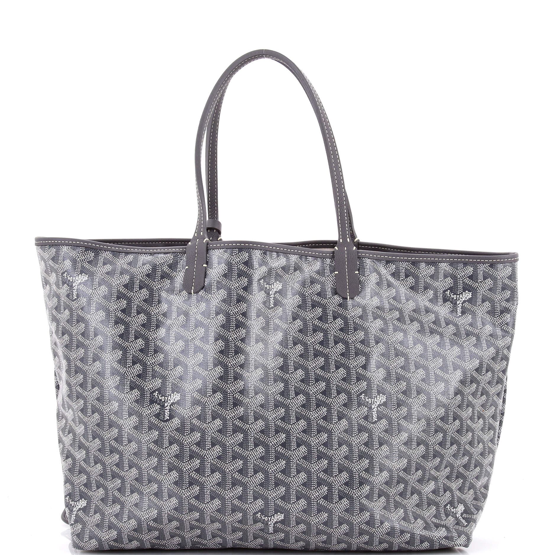 Pre-Owned Goyard Saint Louis Tote Coated Canvas PM, Main, color, Gray
