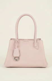 Modenaire Top Handle Leather Bag with Ring Accent