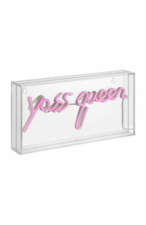 Yass Contemporary Glam Acrylic Box USB Operated LED Neon Light