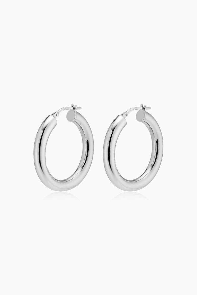 Everyday Bold Hoops in Sterling Silver, Main, color, Silver