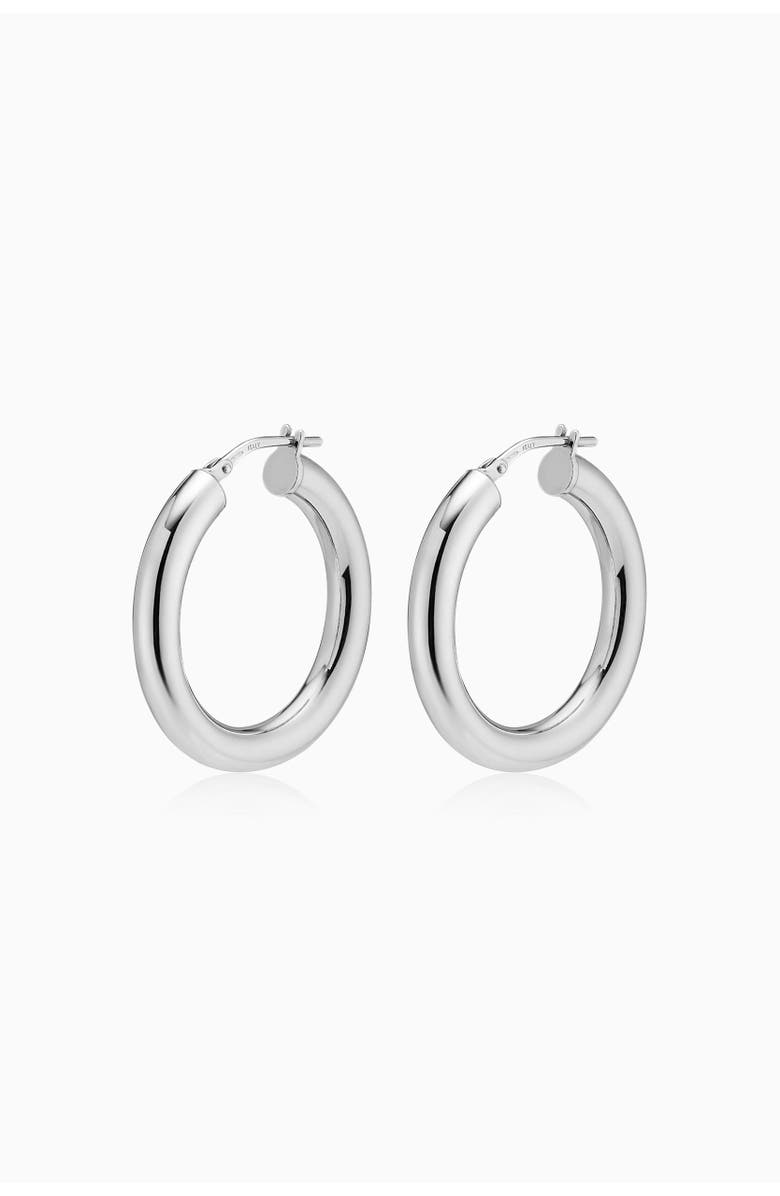 Oradina Everyday Bold Hoops in Sterling Silver, Main, color, Silver