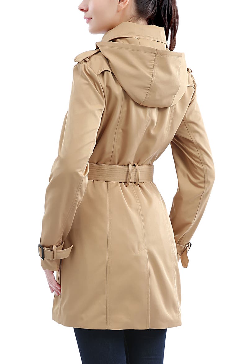 Women's Rosie Hooded Trench Coat, Alternate, color, Tan