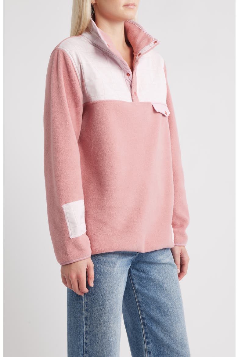 Ditsy Daisy Henley Pullover, Alternate, color, MAUVE