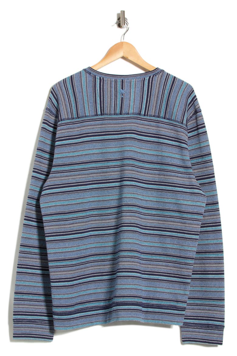 San Felipe Stripe Baja Abaco Organic Cotton Long Sleeve Knit Top, Alternate, color, MARITIME