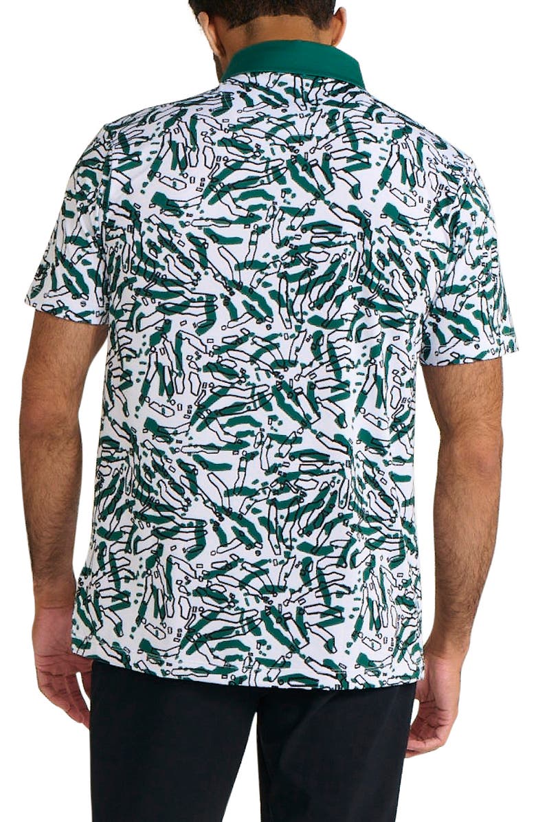 Bad Birdie Fly Over Abstract Print Performance Golf Polo, Alternate, color, 