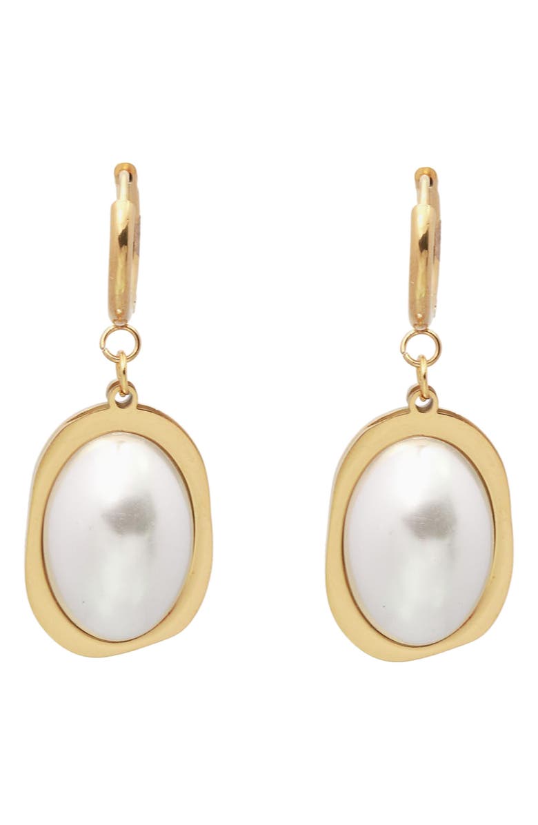 Petit Moments Diana Imitation Pearl Drop Earrings, Main, color, 