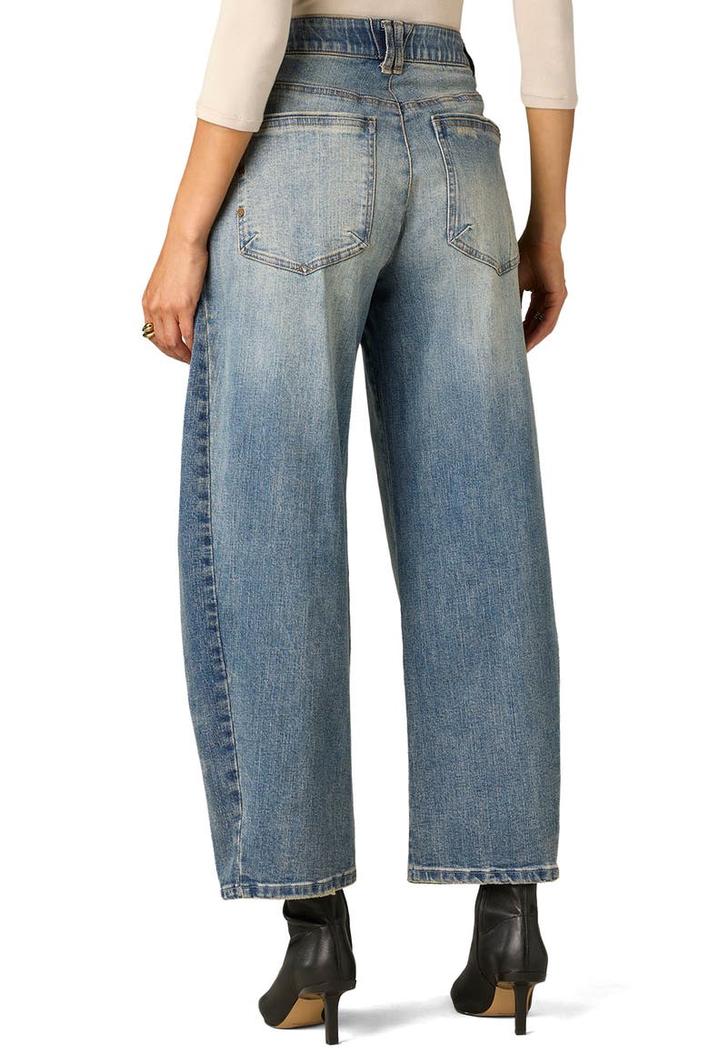 High Waist Barrel Jeans, Alternate, color, LIGHT BLUE/ MID BLUE VINTAGE
