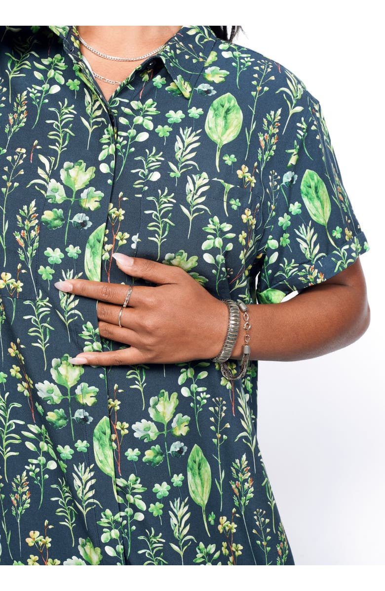 WILDFANG The Empower Shirt Dress, Alternate, color, Leaf Navy