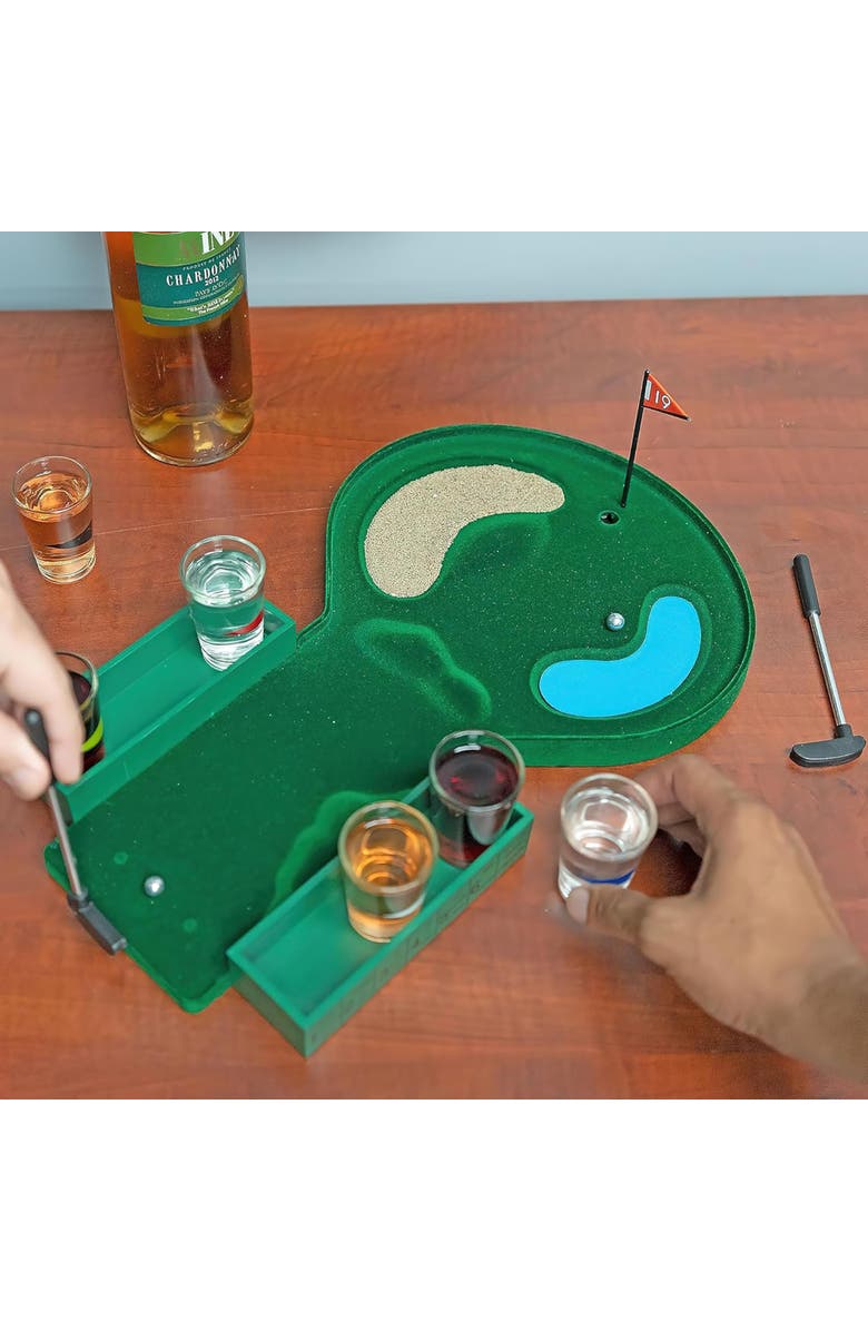 Fairly Odd Novelties Table Golf, Shot Glass Drinking Party Game, Adult, Alternate, color, Multicolored