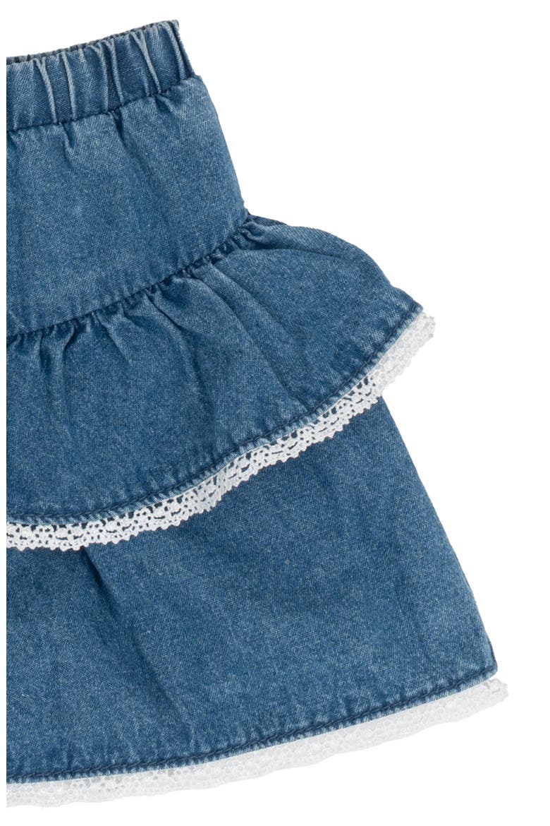 Kids' Howdy Sweatshirt & Denim Skirt, Alternate, color, IVORY