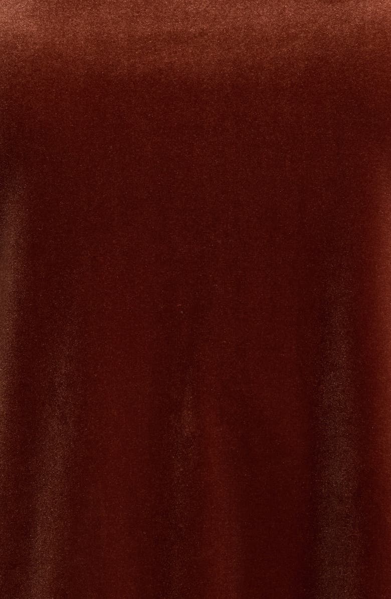 Jones New York Cowl Neck Velour Top, Alternate, color, Carob