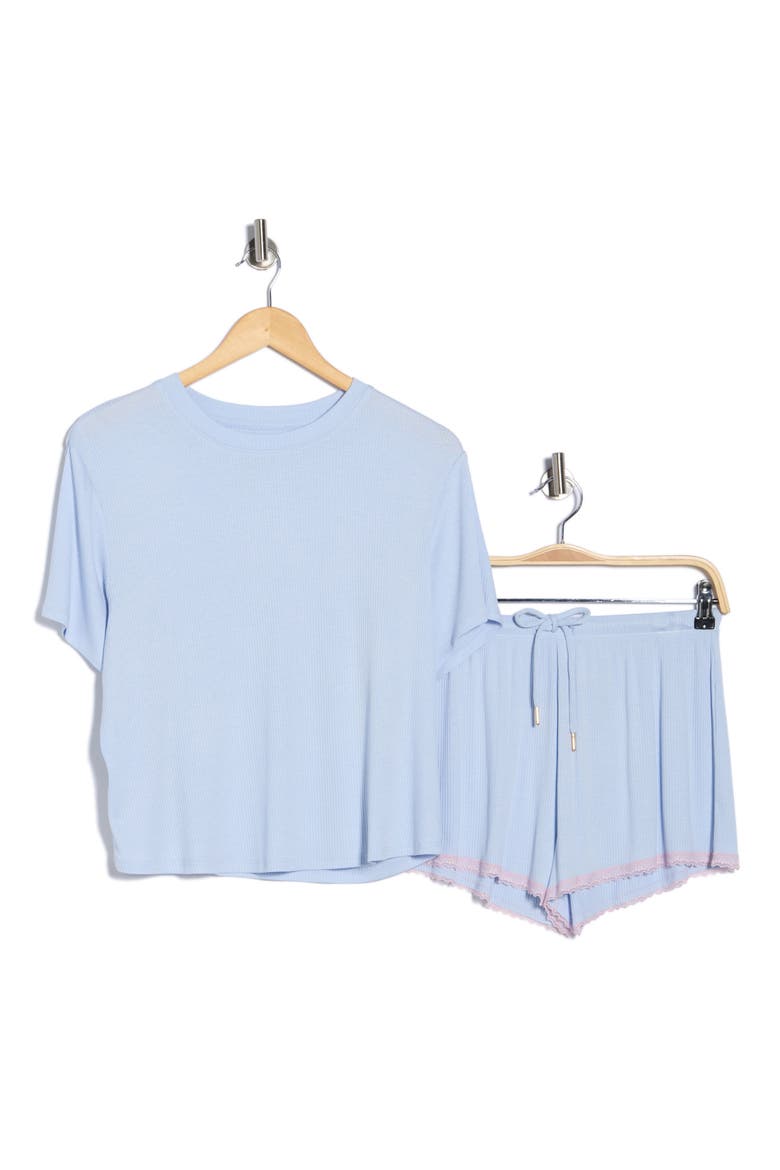 Revival Shortie Pajamas, Alternate, color, MOONBEAM
