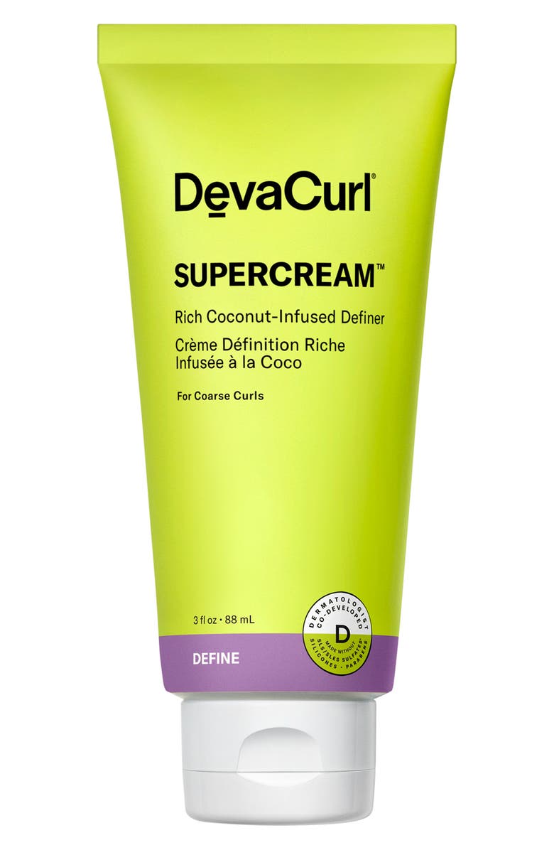 DevaCurl SuperCream<sup>™</sup> Rich Coconut-Infused Definer Cream, Main, color, 