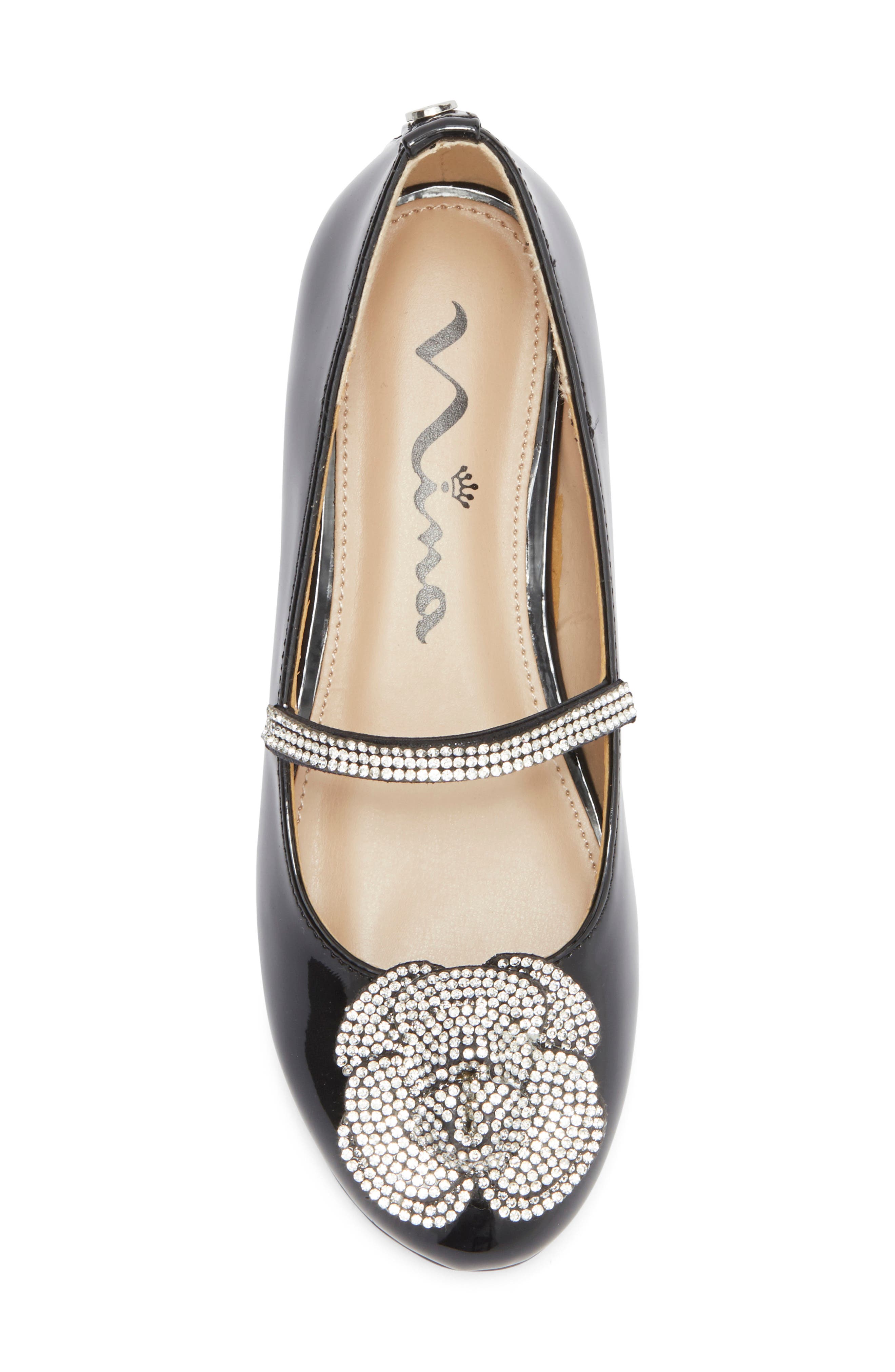 Nina Kids' Izzy Mary Jane Flat, Alternate, color, Black Patent