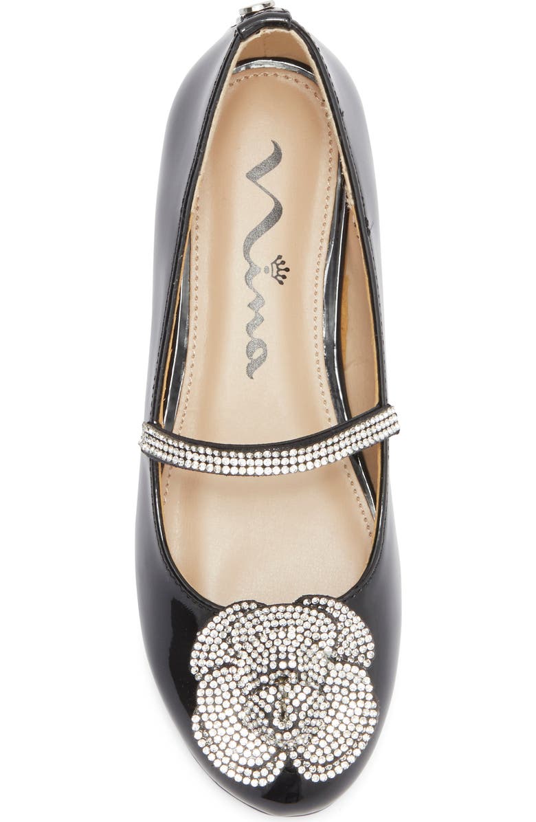 Nina Kids' Izzy Mary Jane Flat, Alternate, color, Black Patent