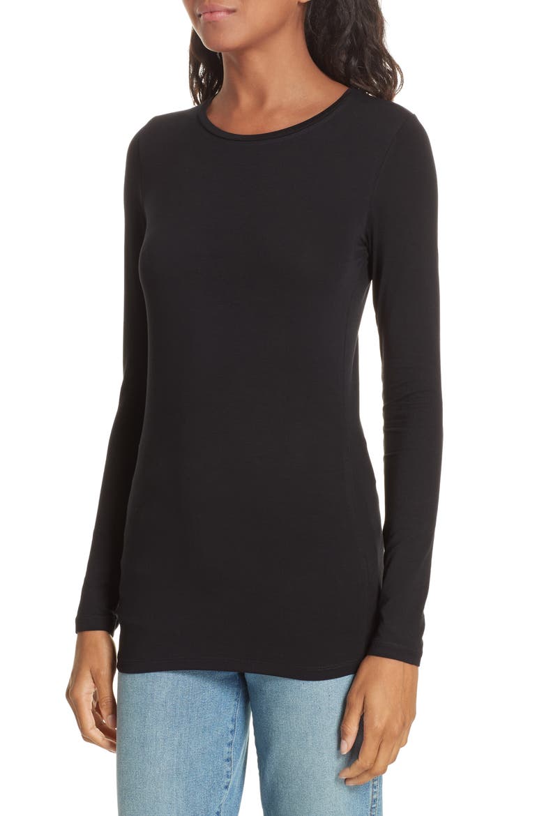 Crewneck Top, Alternate, color, NOIR