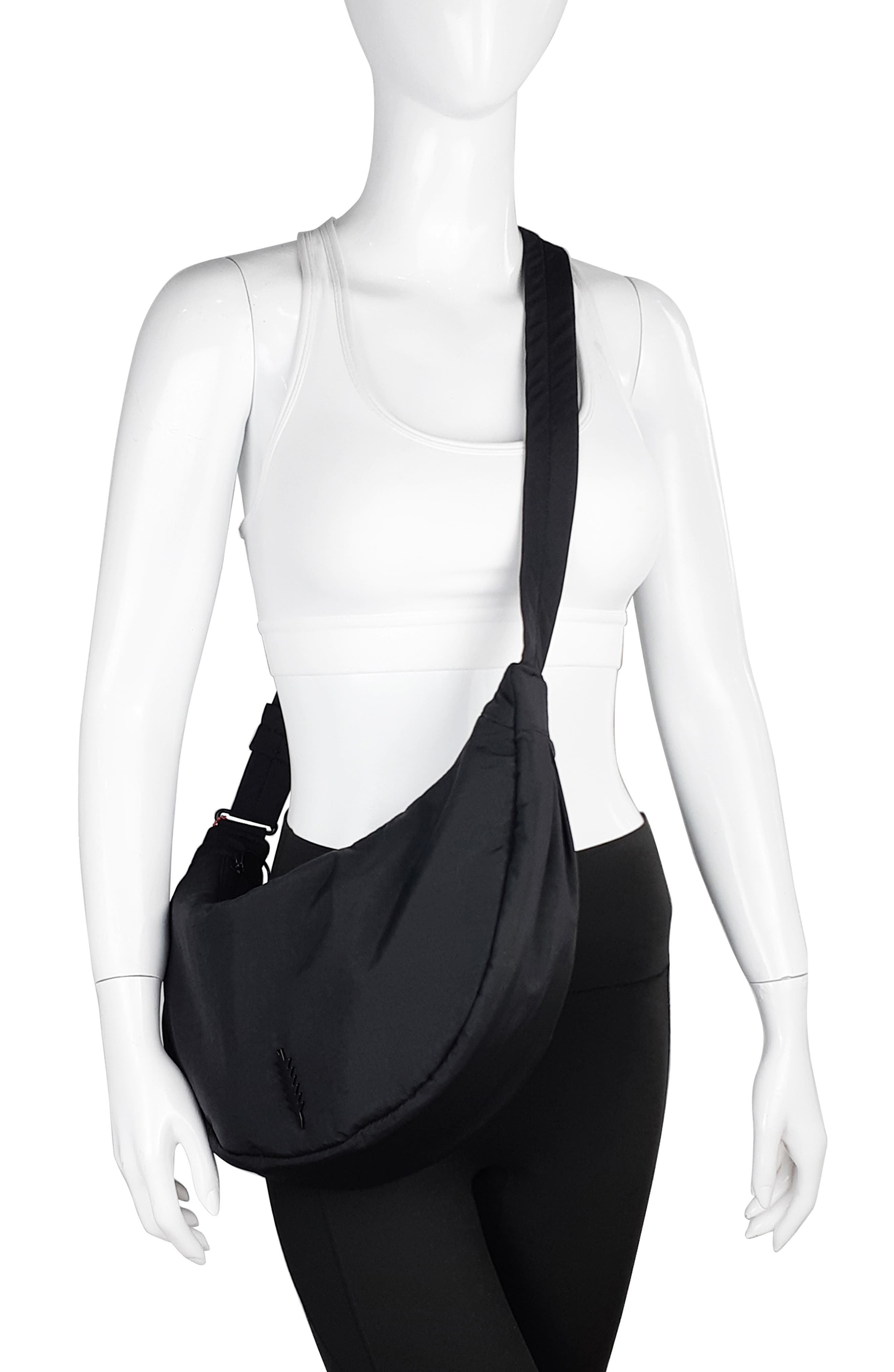 Thacker Cleo Large Crescent Bag, Alternate, color, Black