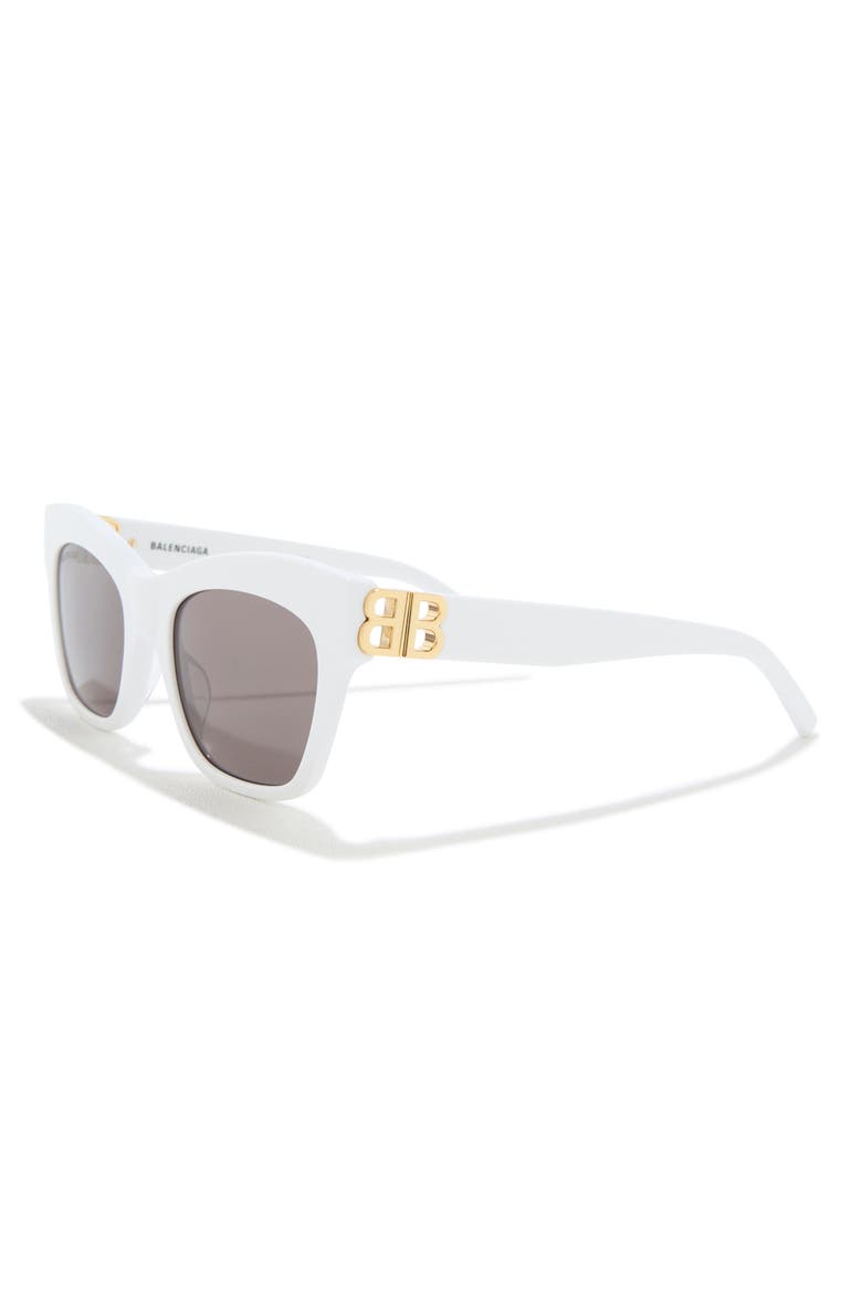 57mm Square Sunglasses, Alternate, color, GREY SILVER GREY