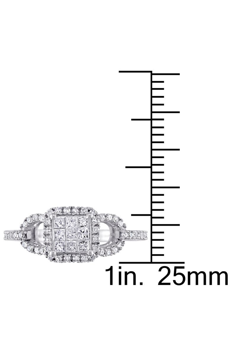 Julianna B. 3/8 CTTW Quad Diamond Engagement Ring 10k, Alternate, color, 