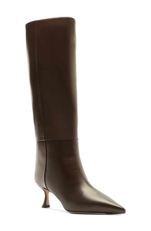 Brena Pointed Toe Knee High Boot (Women)