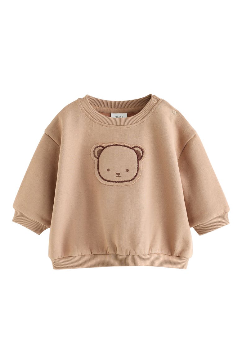 Kids' Bear Sweatshirt and Pants Set, Alternate, color, BROWN