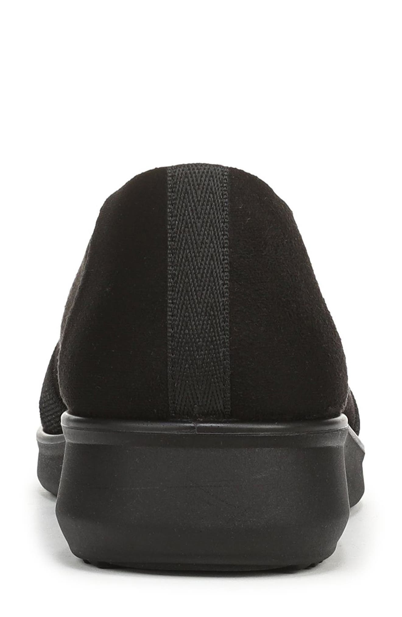 Fairleigh Square Toe Ballet Flat, Alternate, color, BLACK STRETCH FABRIC