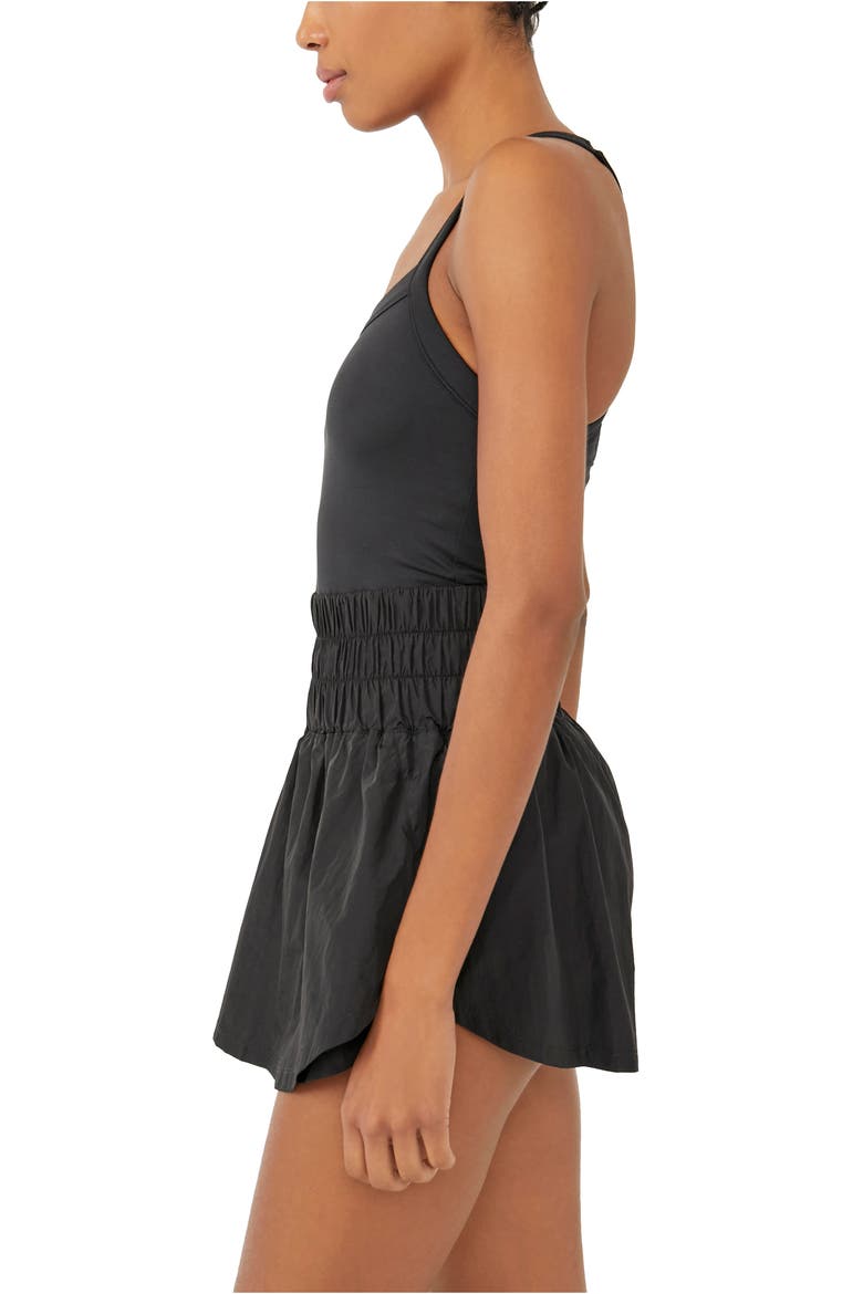 Way Home Skort Romper, Alternate, color, BLACK
