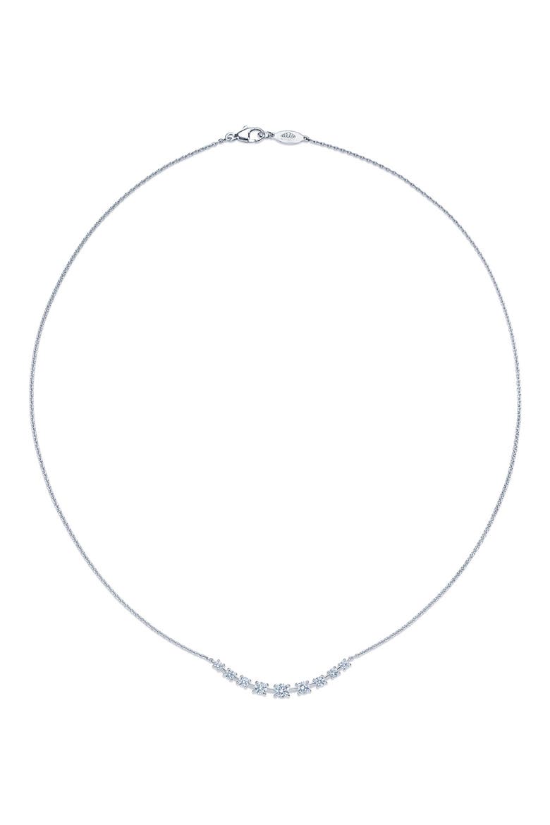 Starry Night Curved Bar Diamond Necklace, Alternate, color, WHITE GOLD/ CLEAR
