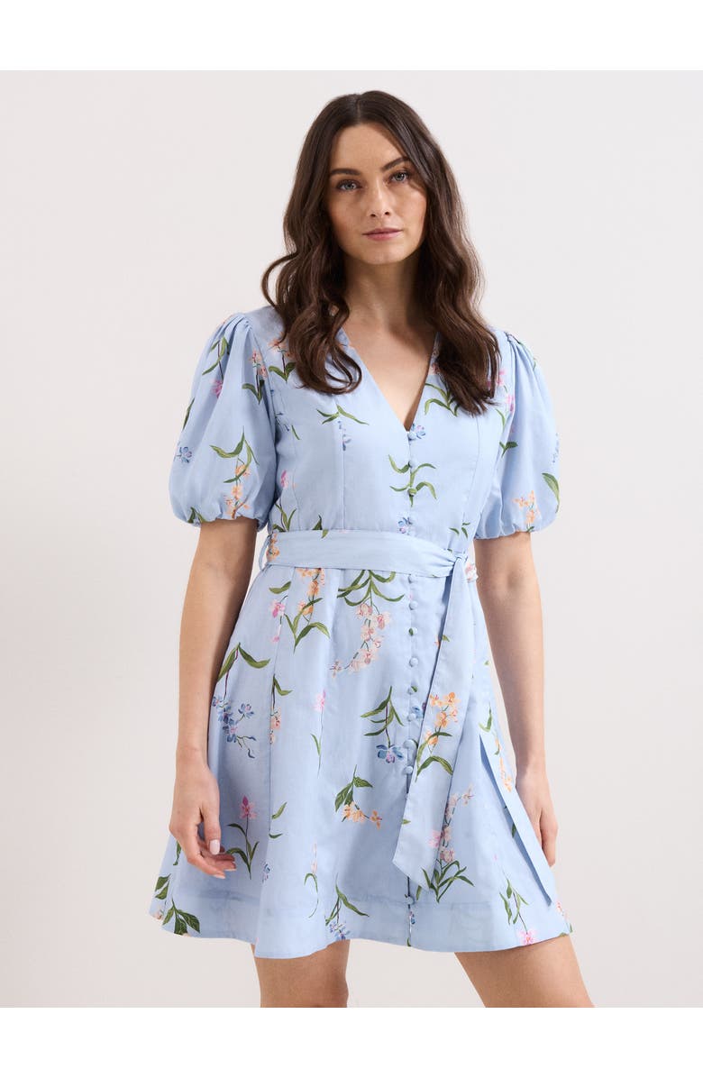 Phase Eight Velma Floral Mini Dress, Main, color, Blue