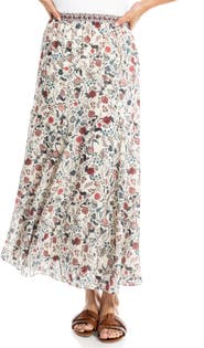 MAX STUDIO Georgette Godet Maxi Skirt