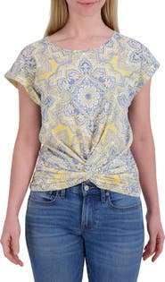 Lucky Brand Medallion Print Cotton & Modal Crewneck T-Shirt